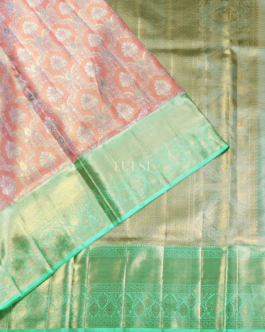 Pink Tissue Kanjivaram Silk Saree T4814834