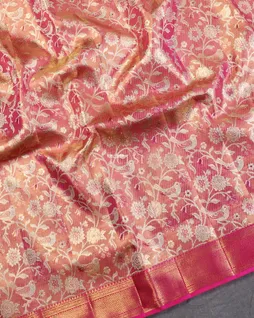 Pink Tissue Kanjivaram Silk Saree T5324245