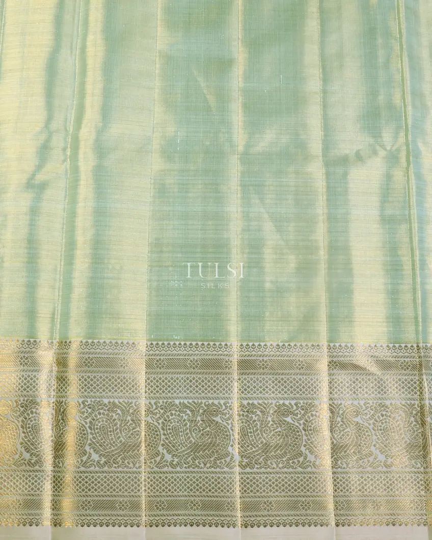 Light Green Tissue Kanjivaram Silk Saree T5273733