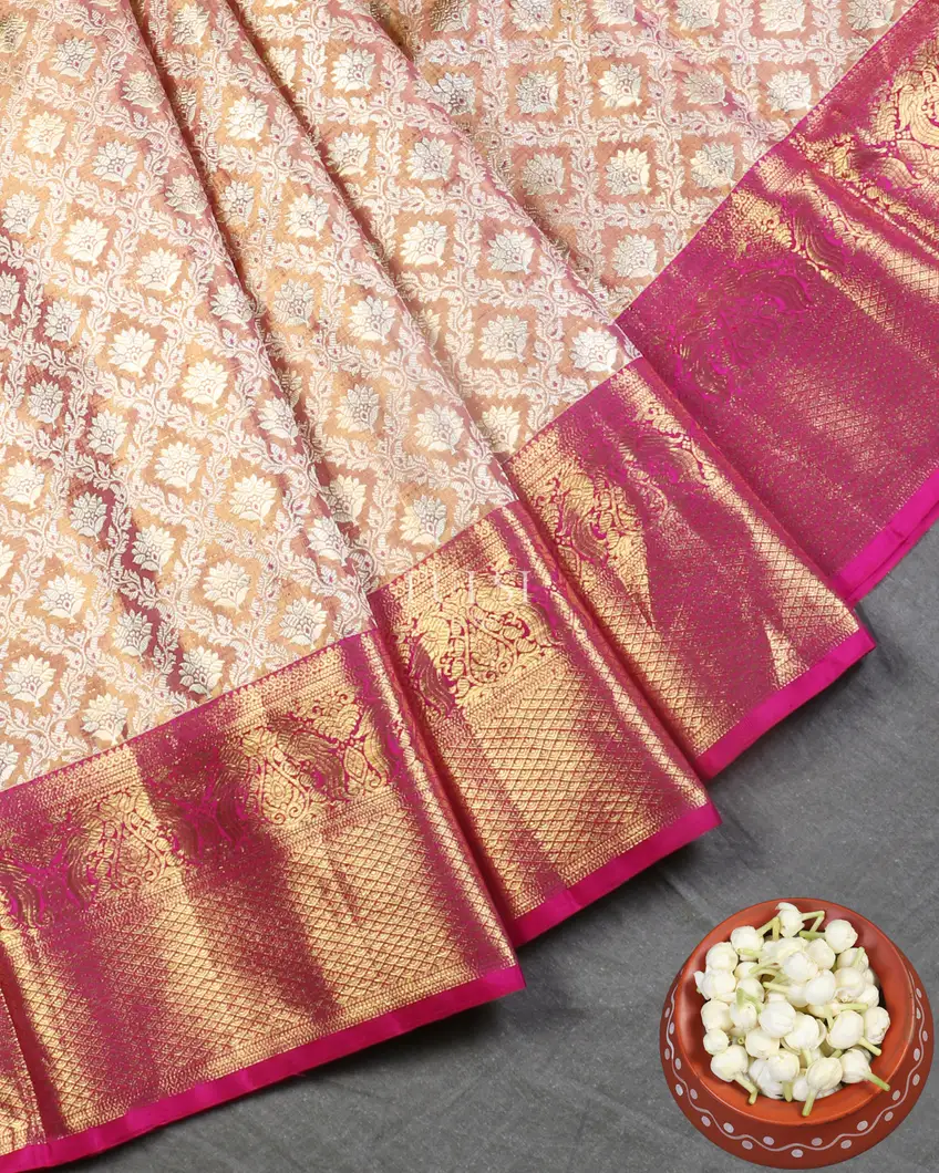 Purple Tissue Kanjivaram Silk Saree T5324212
