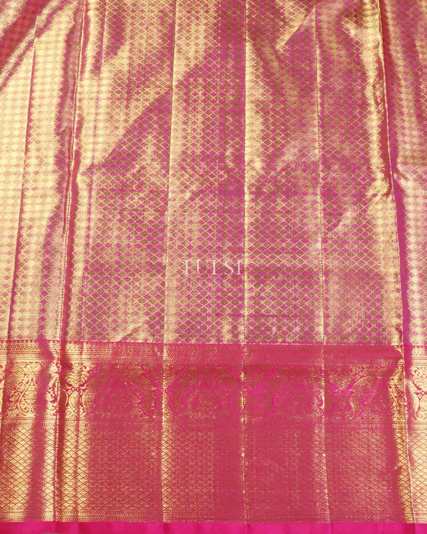 Purple Tissue Kanjivaram Silk Saree T5324213