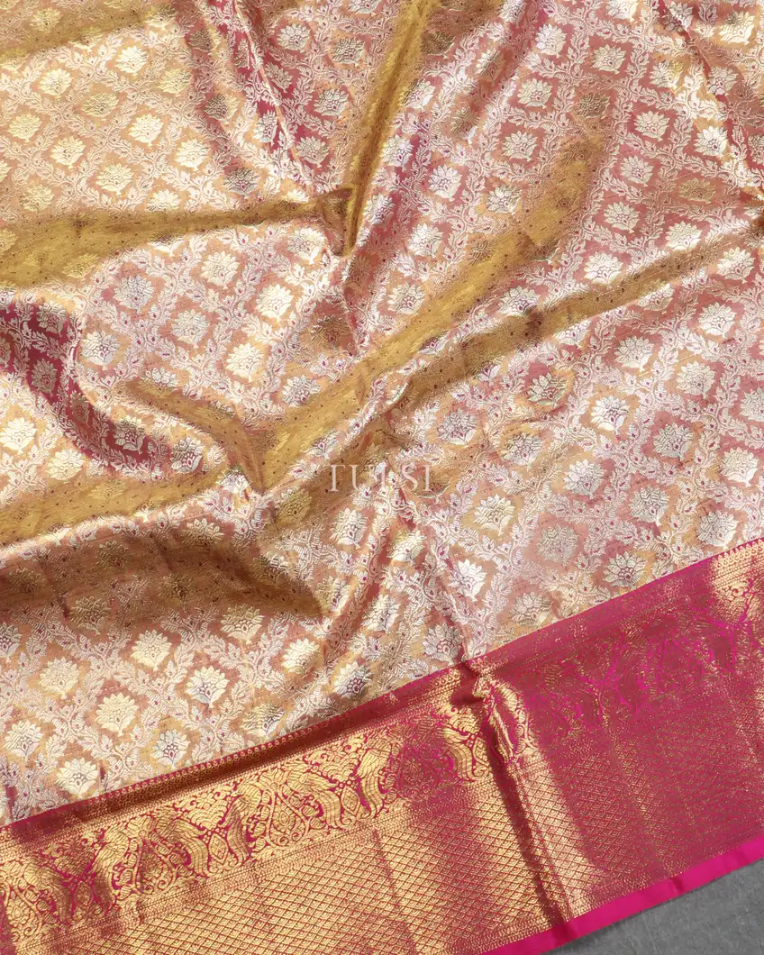 Purple Tissue Kanjivaram Silk Saree T5324215