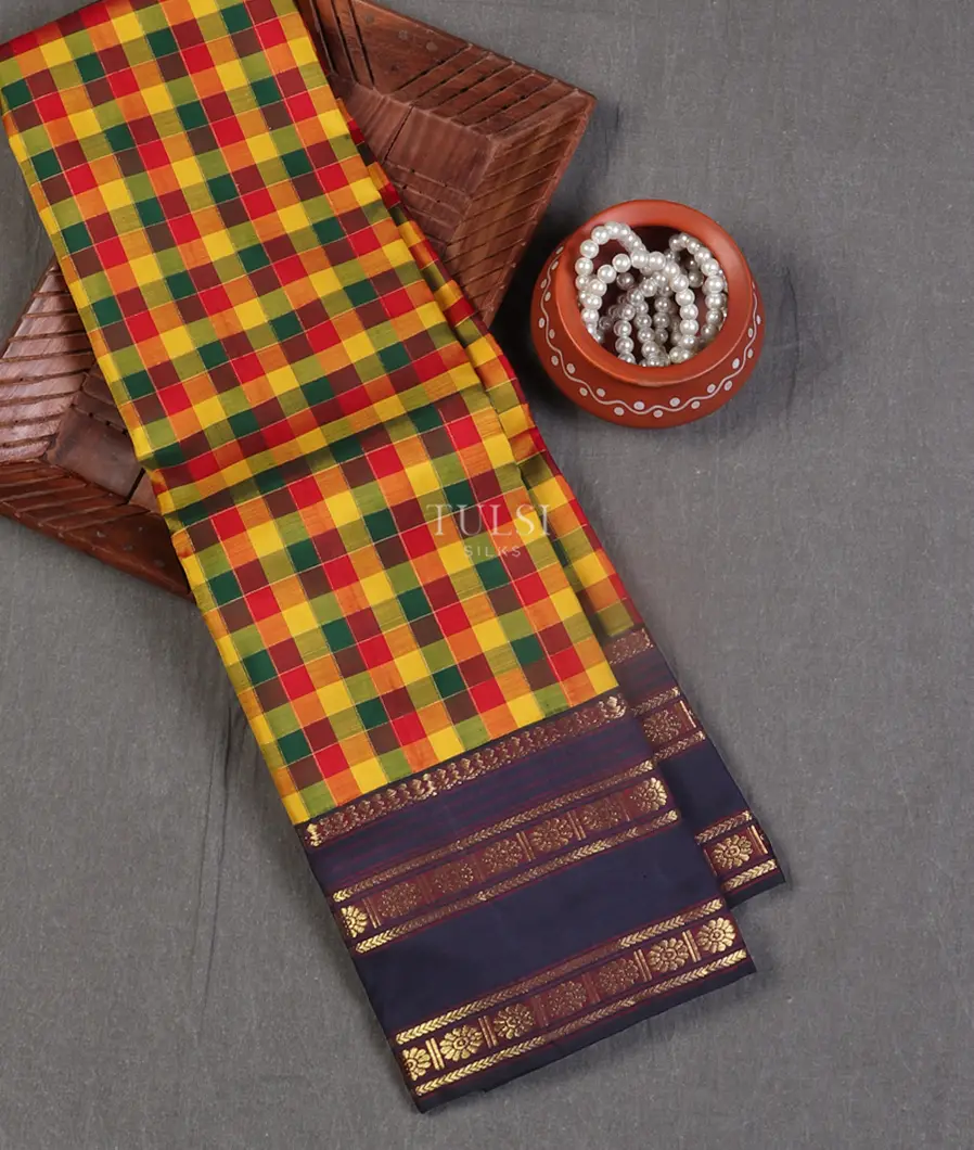 Multicolour Kanjivaram Silk Saree T523143-image