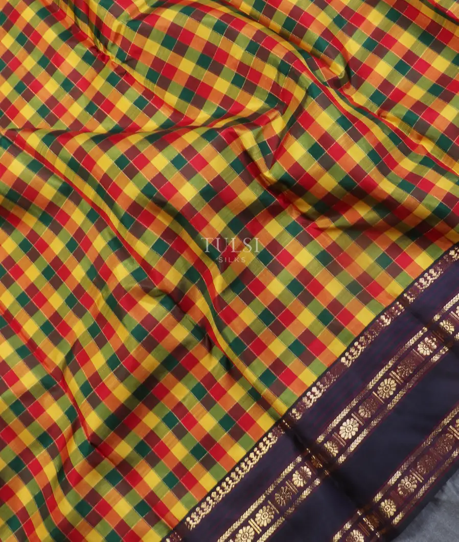 Multicolour Kanjivaram Silk Saree T5231435