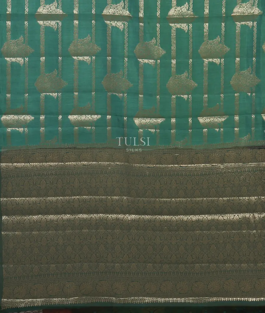 Green Chaniya Silk Saree T5219984