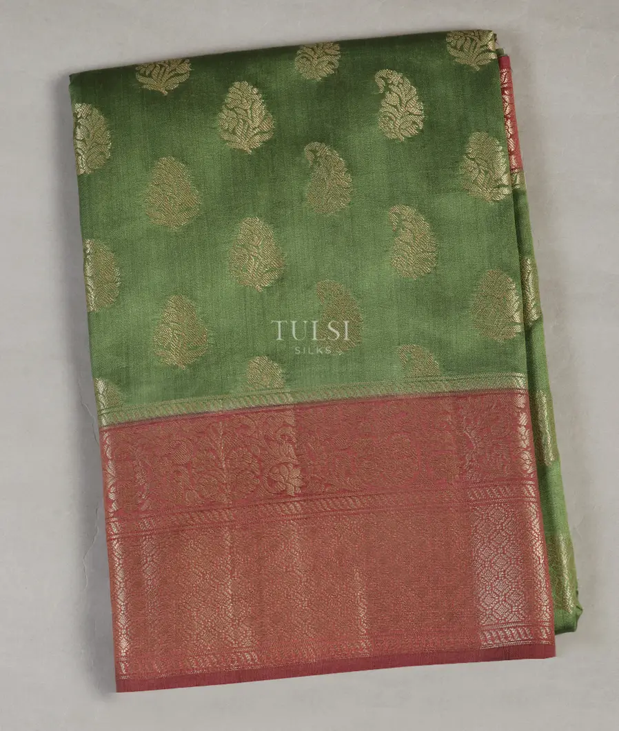 Green Chaniya Silk Saree T495470-image