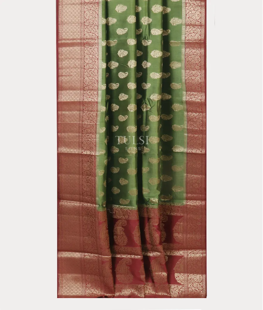 Green Chaniya Silk Saree T4954702