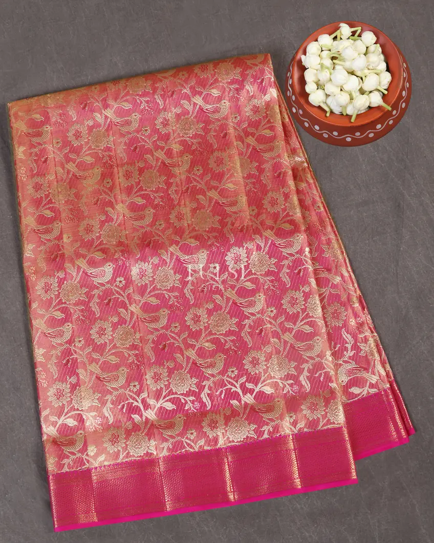 Pink Tissue Kanjivaram Silk Saree T532424-image