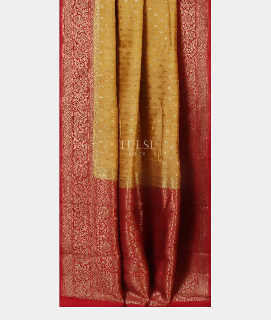 Yellow Banaras Tussar Saree T5343702