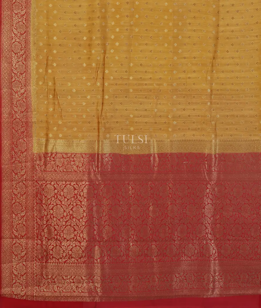 Yellow Banaras Tussar Saree T5343704