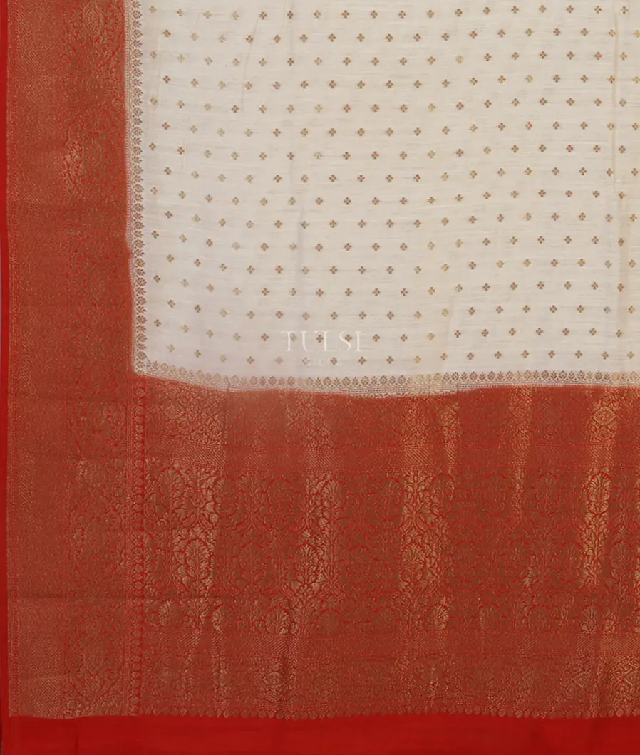 White Banaras Tussar Saree T5344014