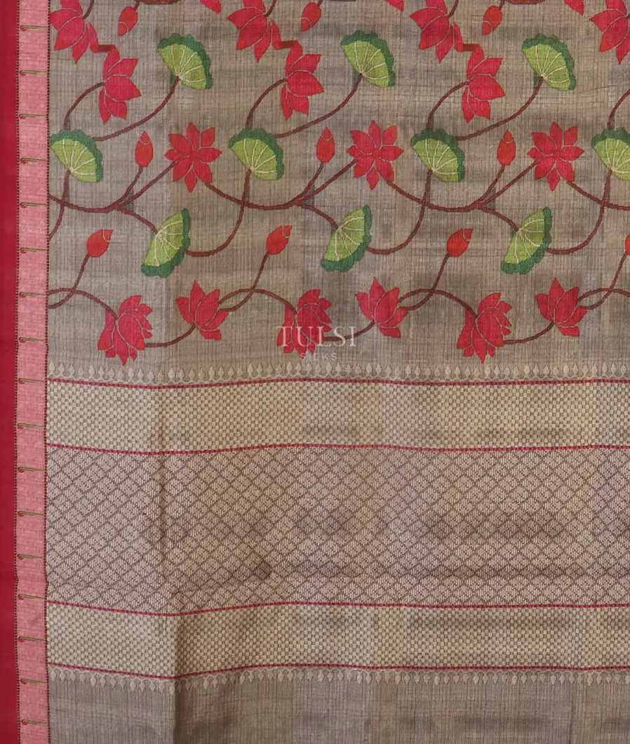 Grey Art Silk Saree T4682684