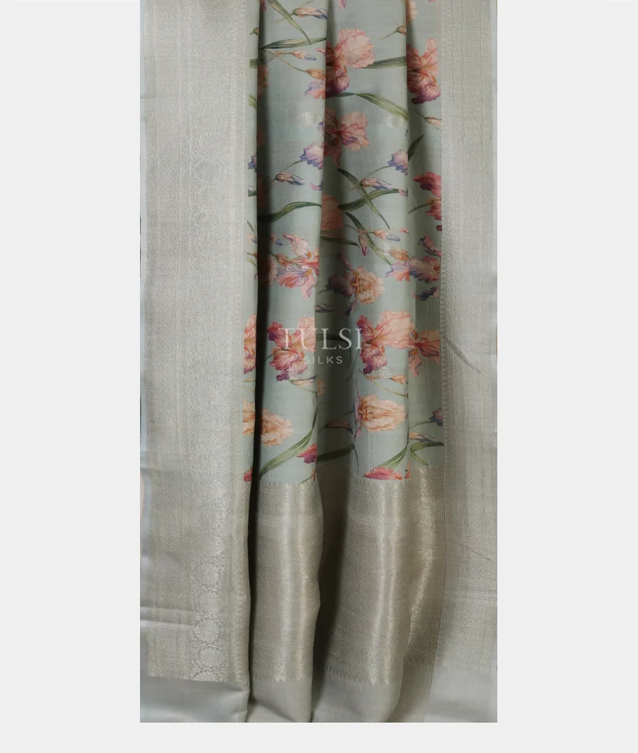 Blue Banaras Kathan Silk Saree T5302232