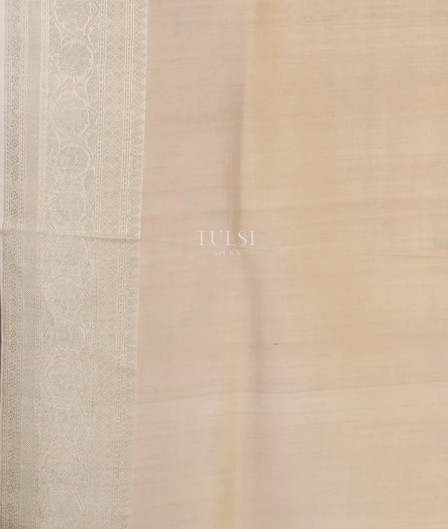 Cream Banaras Kathan Silk Saree T5302113