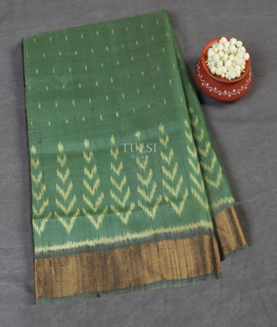 Green Patola Silk Saree T528252-image