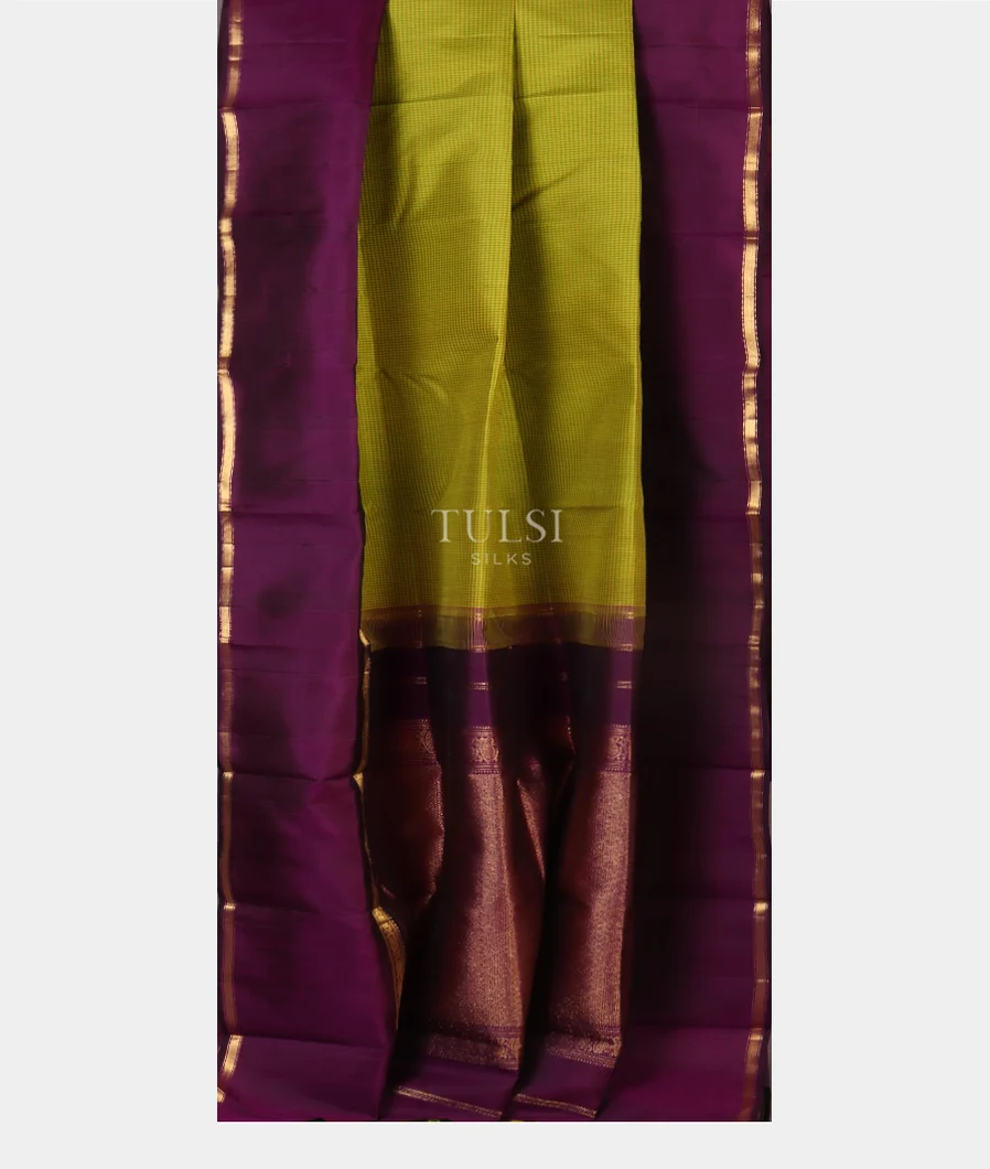 Green and Yellow Kanjivaram Silk Saree T5328222