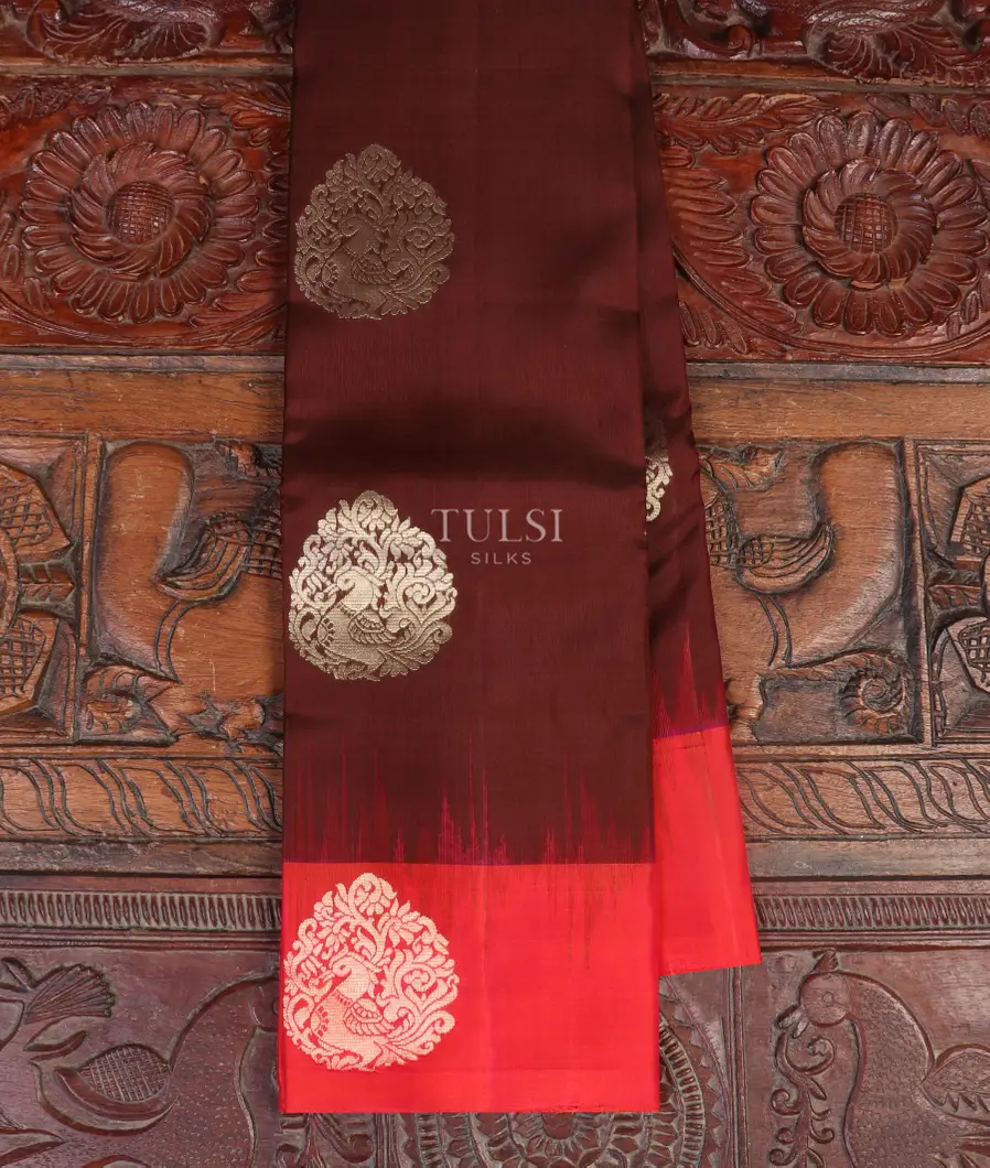 Brown Soft Silk Saree T535975-image
