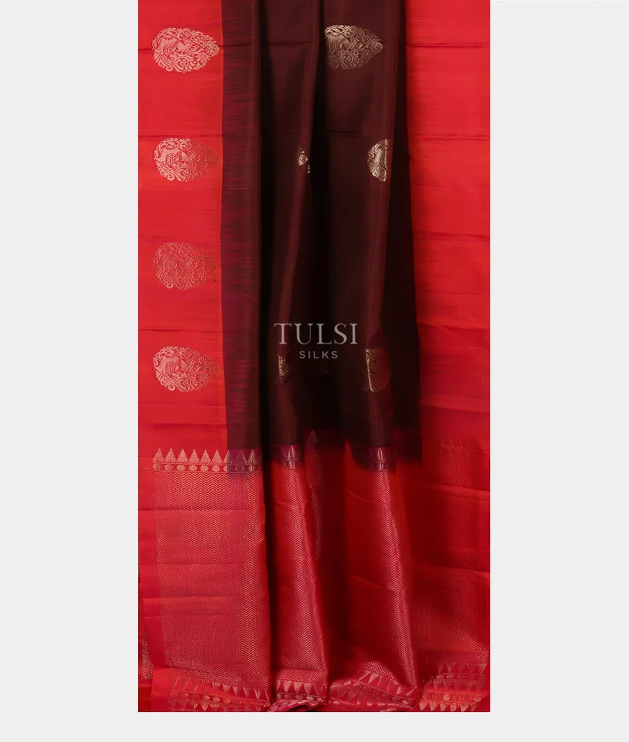 Brown Soft Silk Saree T5359752