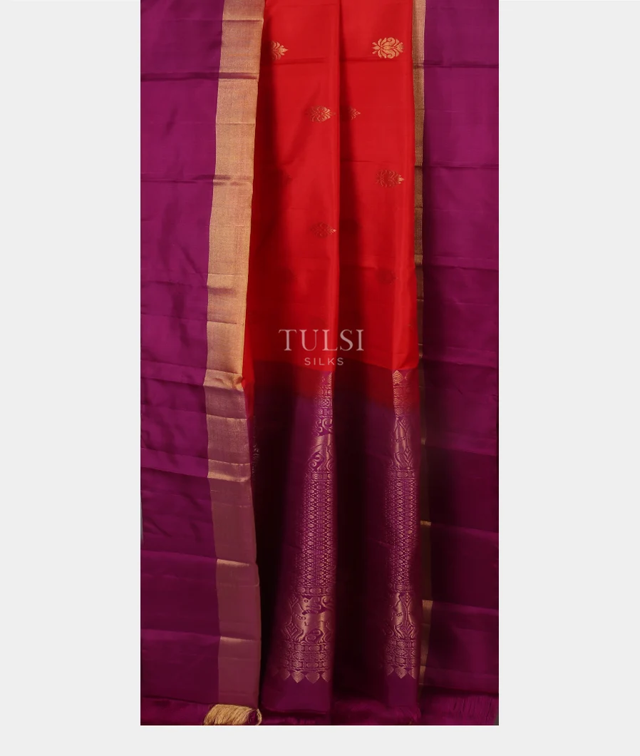 Red Soft Silk Saree T5276362