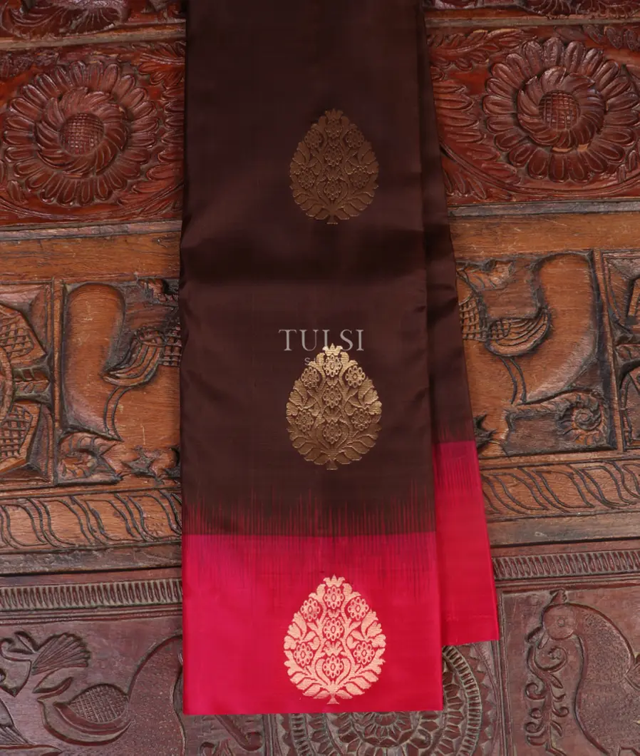 Brown Soft Silk Saree T535981-image