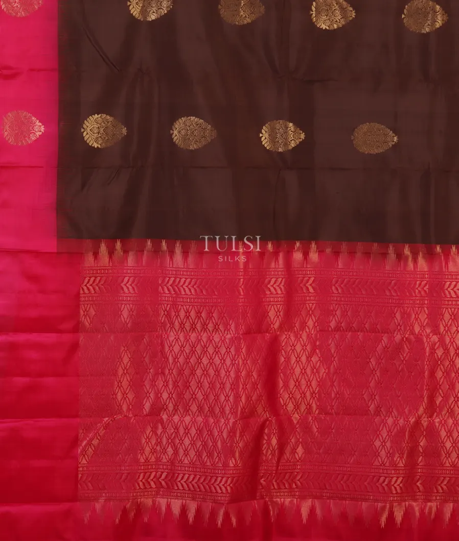 Brown Soft Silk Saree T5359814