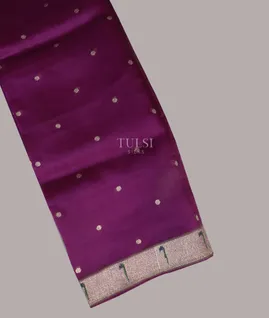 Purple Organza Embroidery Saree T5353181