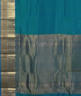 Peacock Blue Soft Silk Saree T5049454