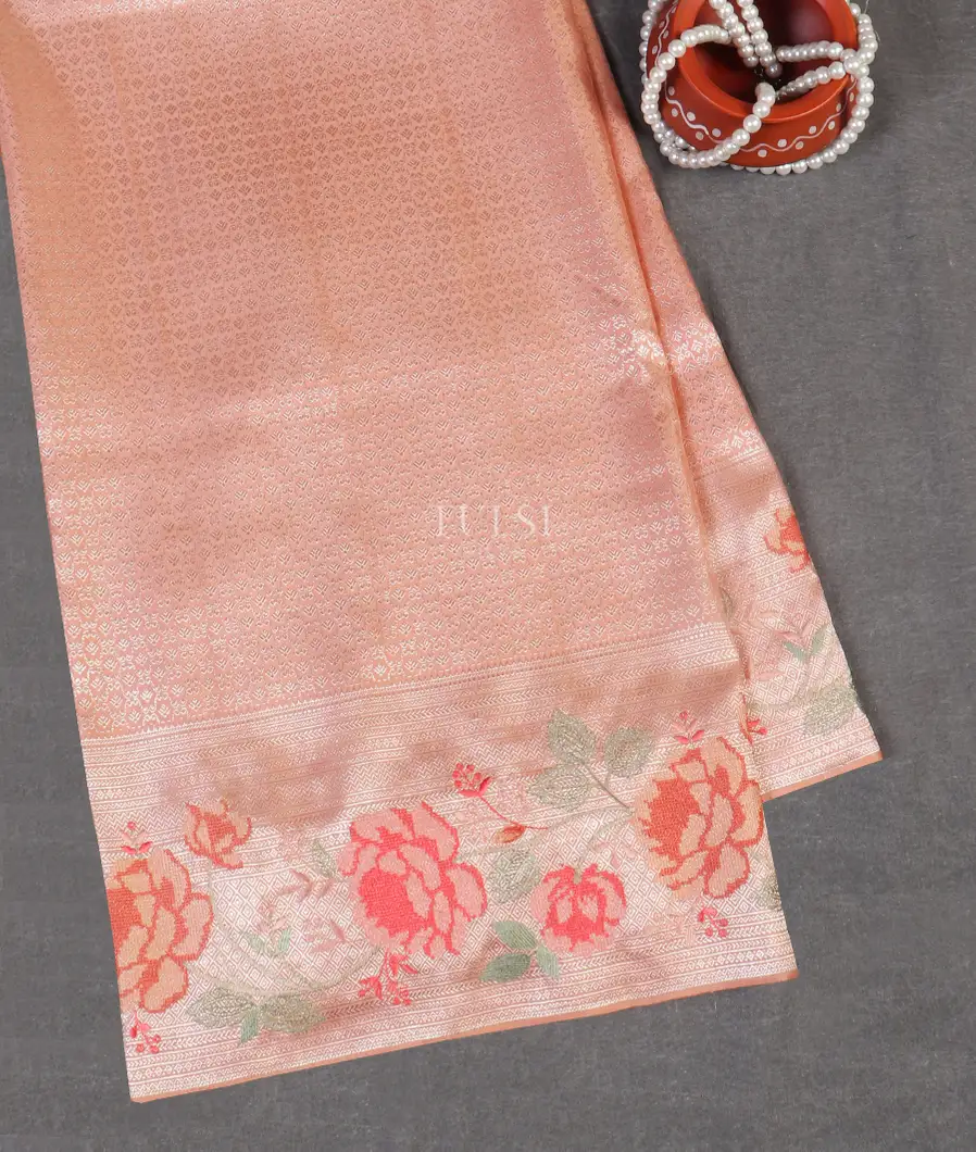 Pink Kanjivaram Embroidery Silk Saree T536945-image