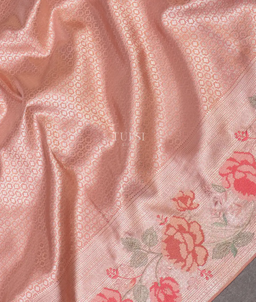 Pink Kanjivaram Embroidery Silk Saree T5369455