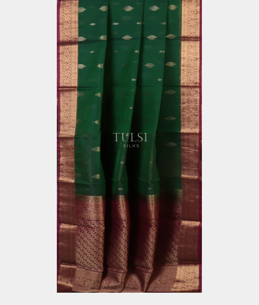 Green Silk Cotton Saree T5343352