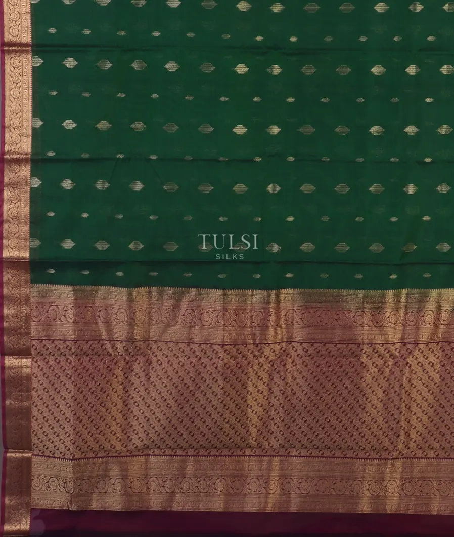 Green Silk Cotton Saree T5343354