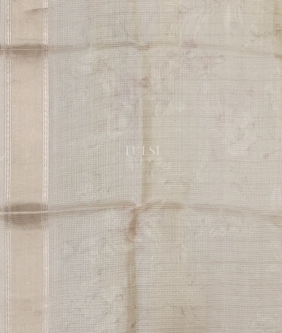 Grey Tussar Kota Saree T5209623