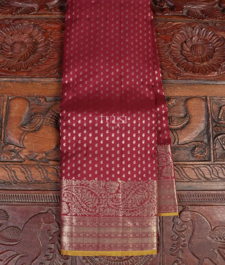 Burgundy Kanjivaram Silk Saree T536826-image