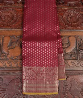 Burgundy Kanjivaram Silk Saree T5368261
