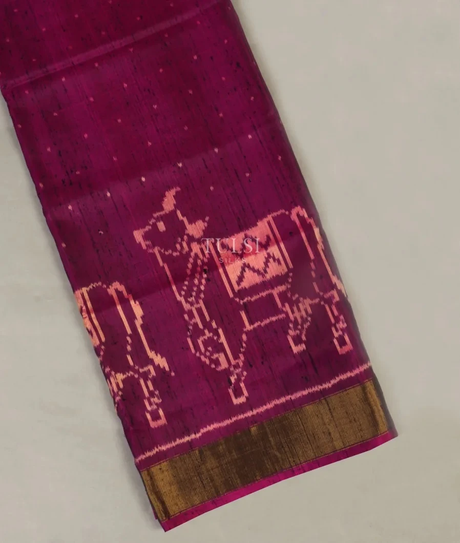 Purple Patola Silk Saree T539552-image