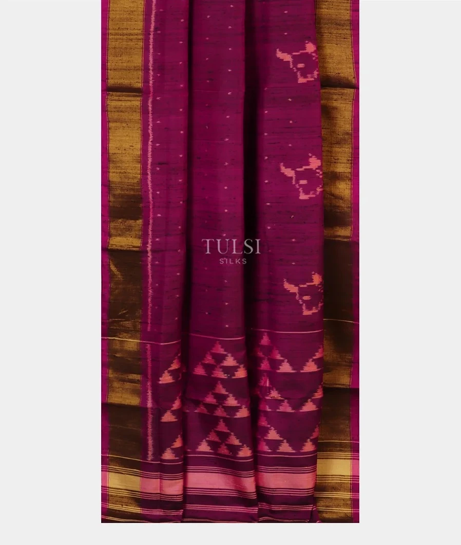Purple Patola Silk Saree T5395522