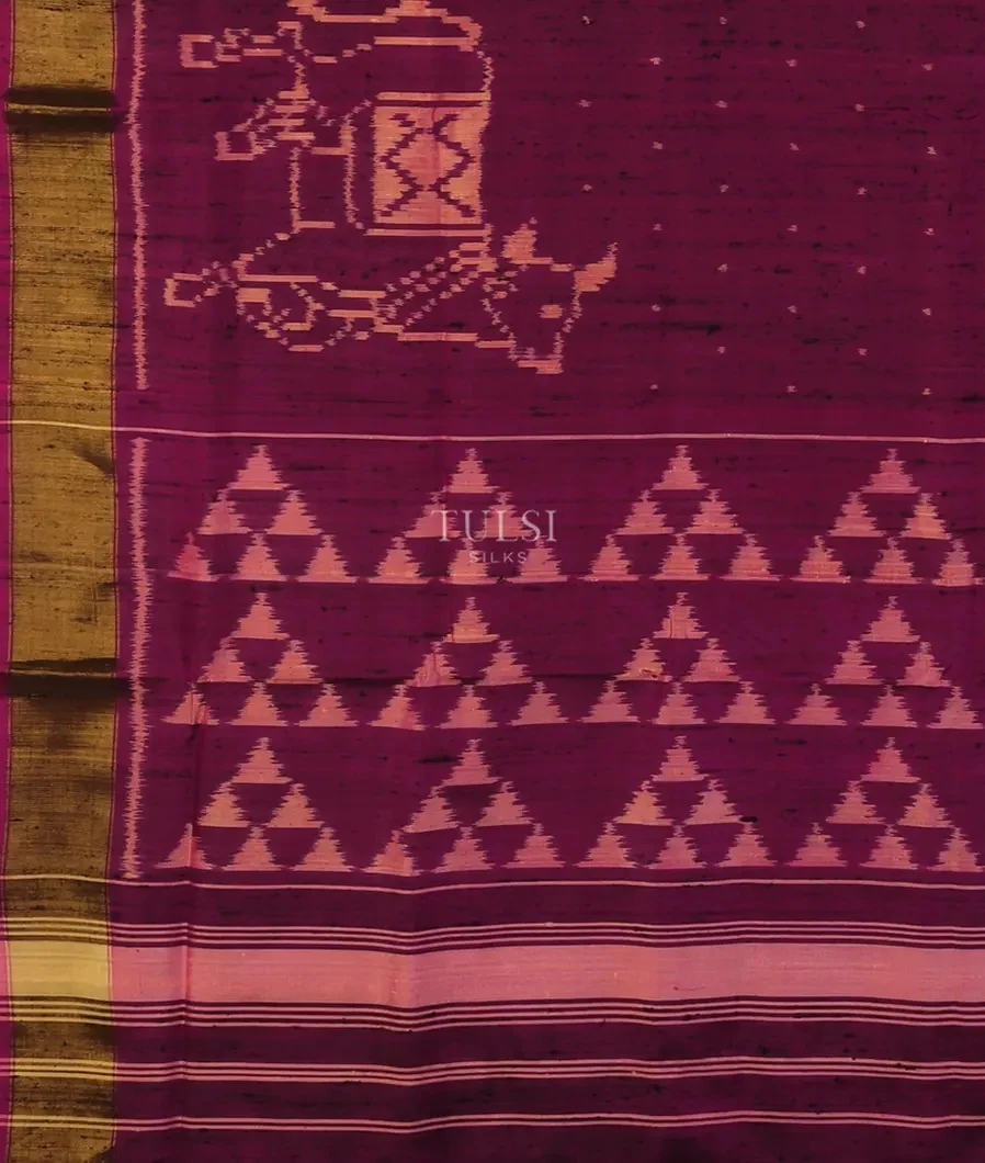 Purple Patola Silk Saree T5395524