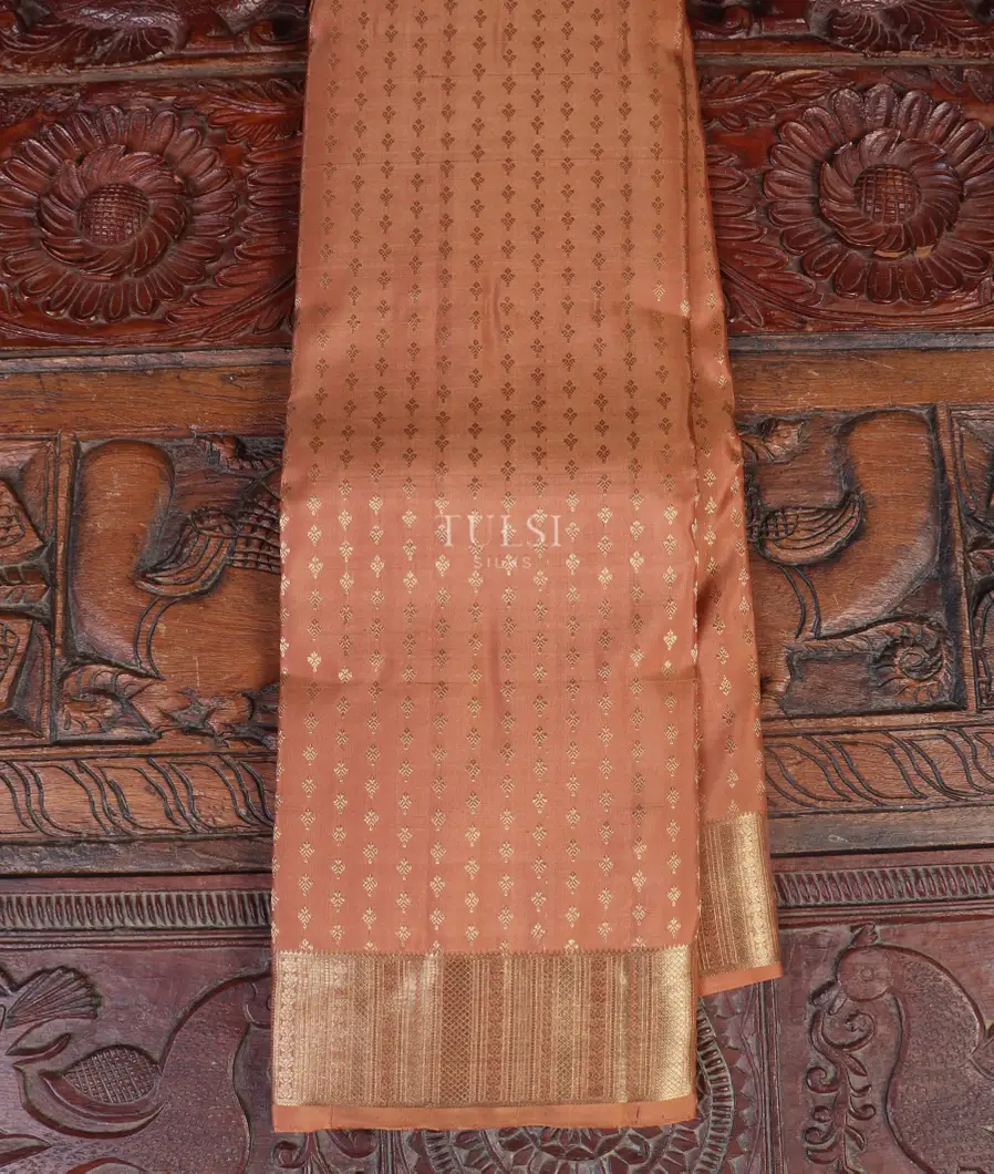 Salmon Pink Kanjivaram Silk Saree T536858-image