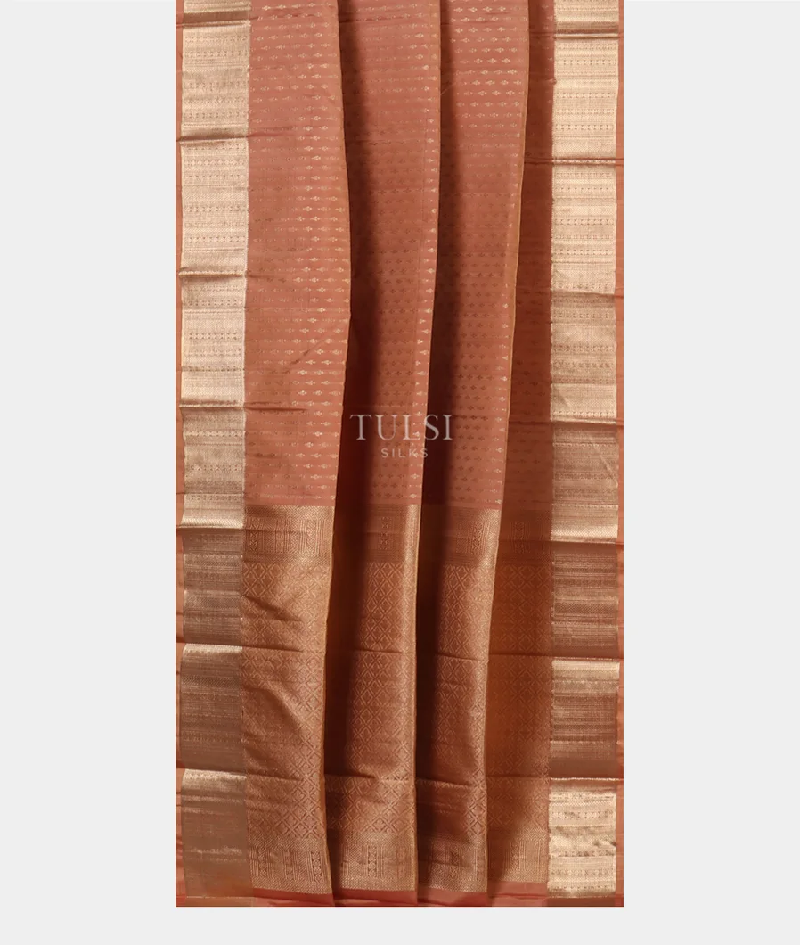 Salmon Pink Kanjivaram Silk Saree T5368582