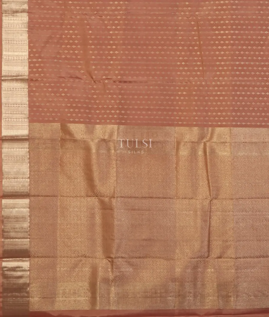 Salmon Pink Kanjivaram Silk Saree T5368584