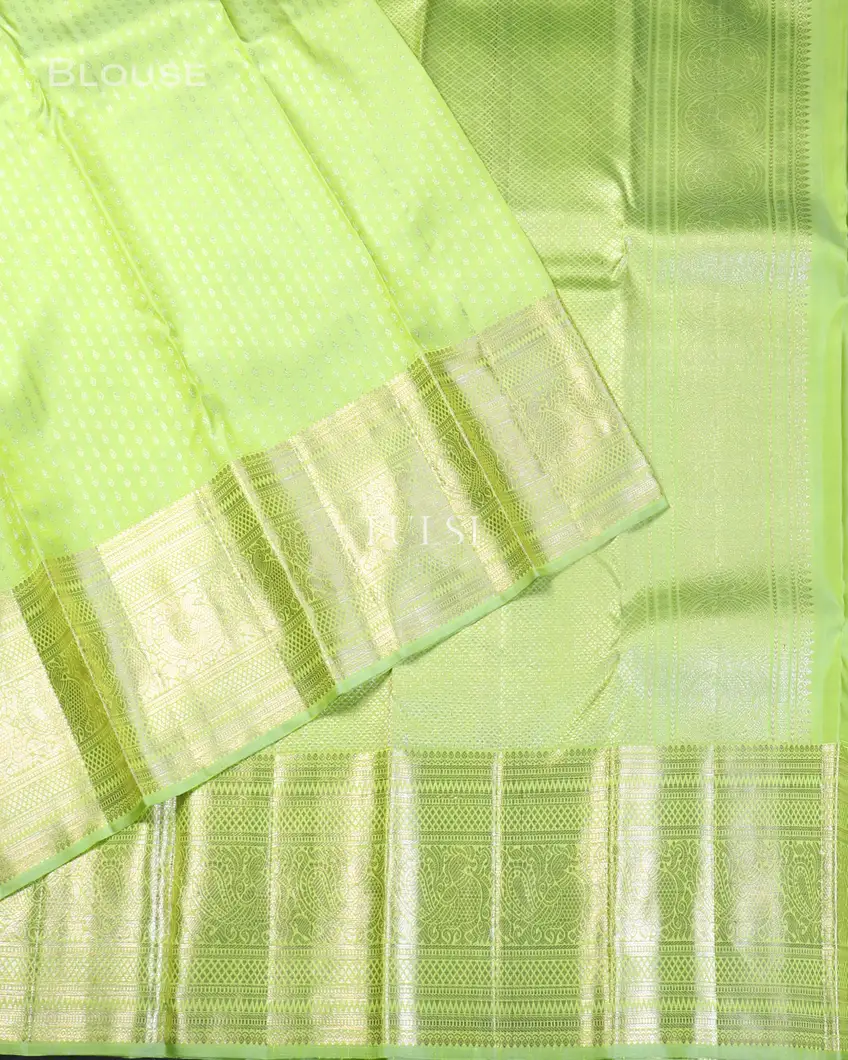 Light Green Kanjivaram Silk Saree T5273614