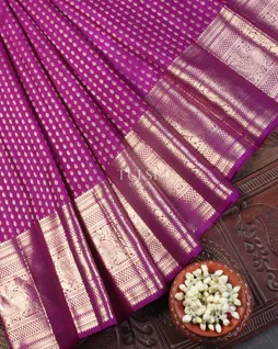 Purple Kanjivaram Silk Saree T5370742