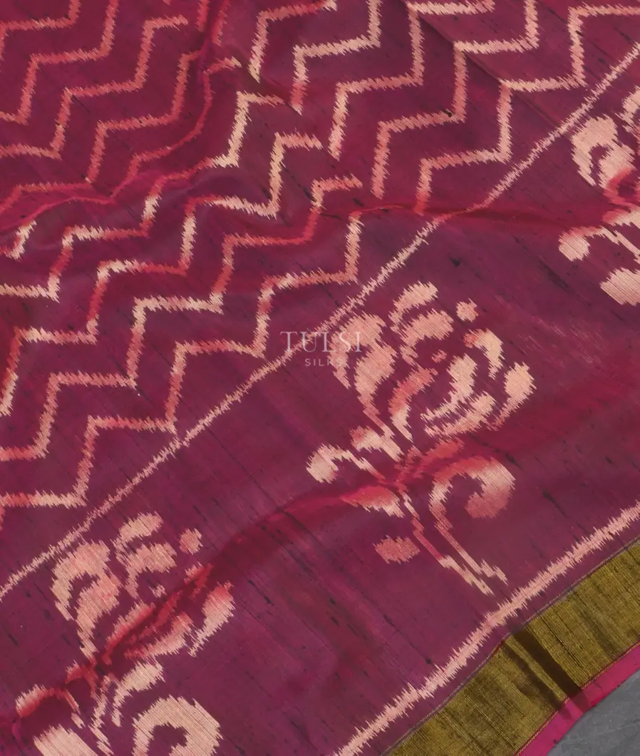 Purple Patola Silk Saree T5395545