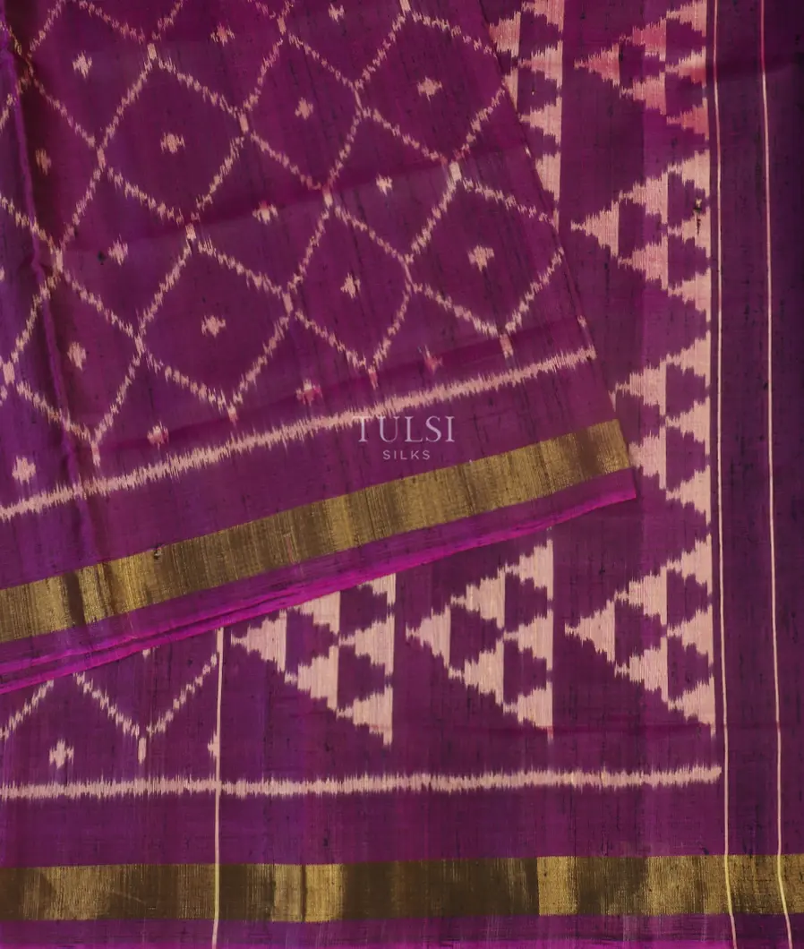 Purple Patola Silk Saree T5395472