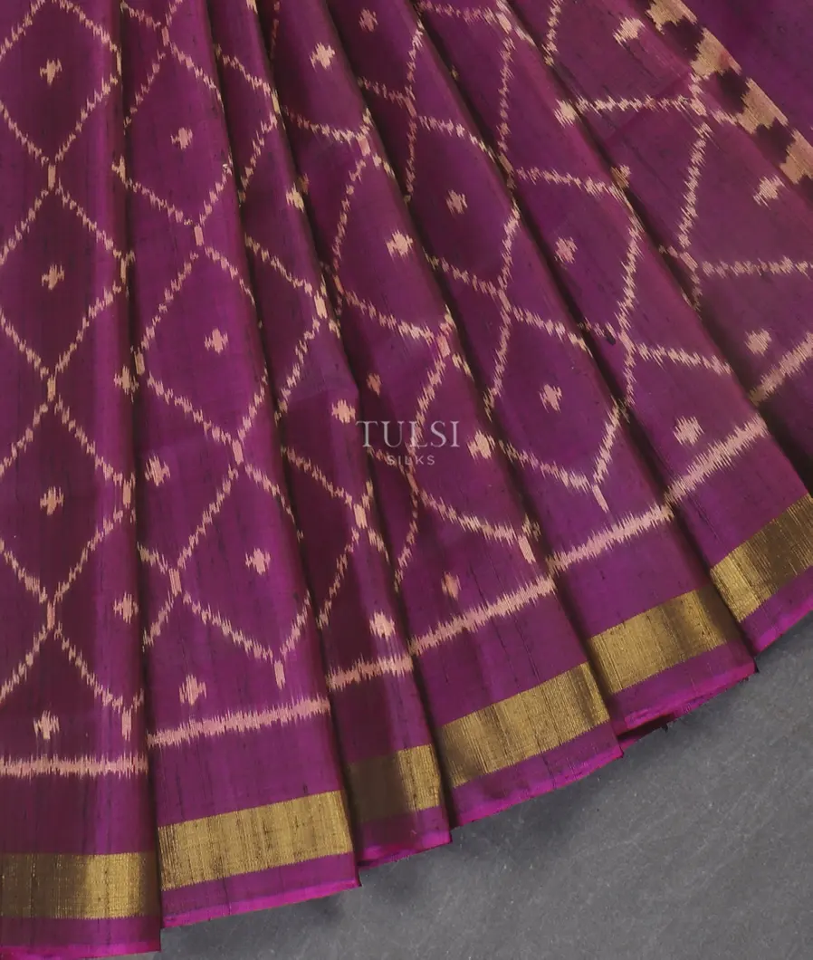 Purple Patola Silk Saree T5395474