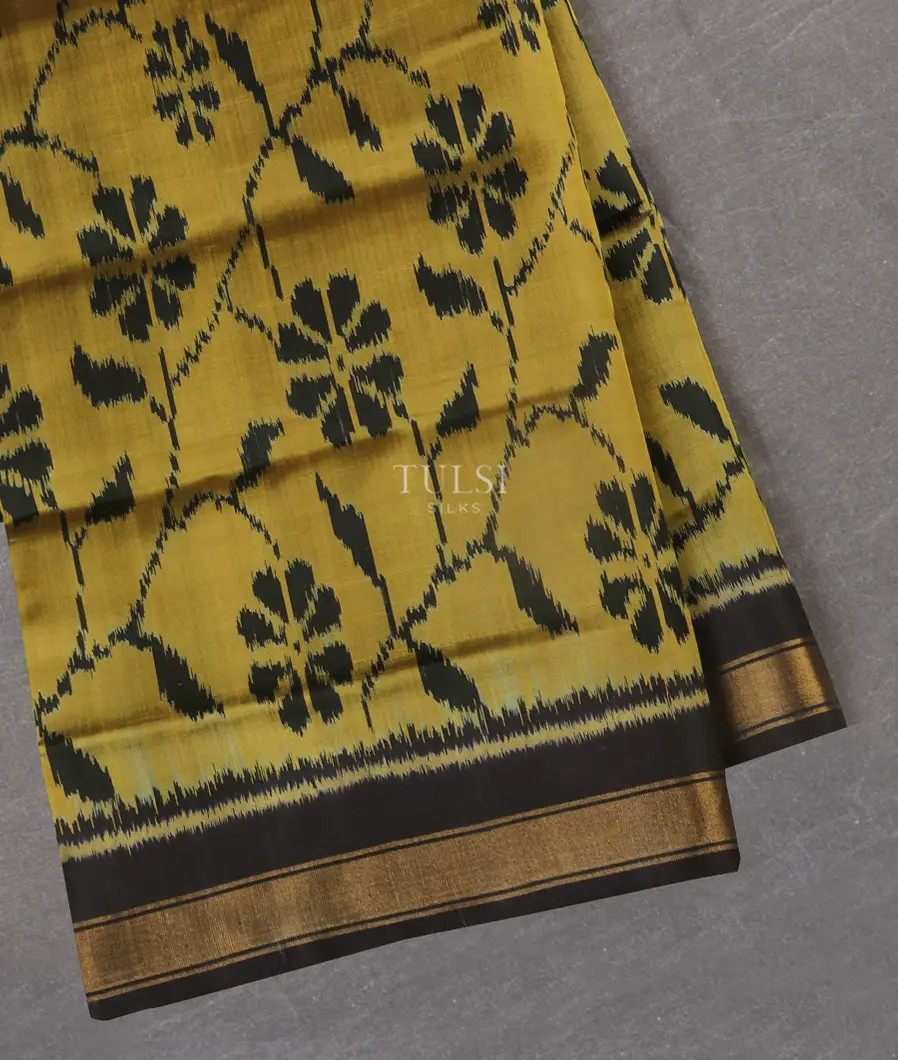 Mehndi Green Patola Silk Saree T539557-image