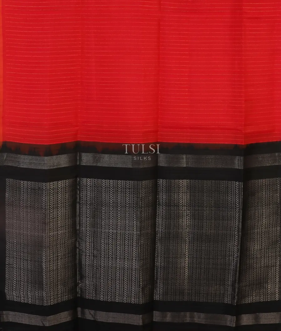 Orangish Pink Woven Raw Silk Saree T5394284