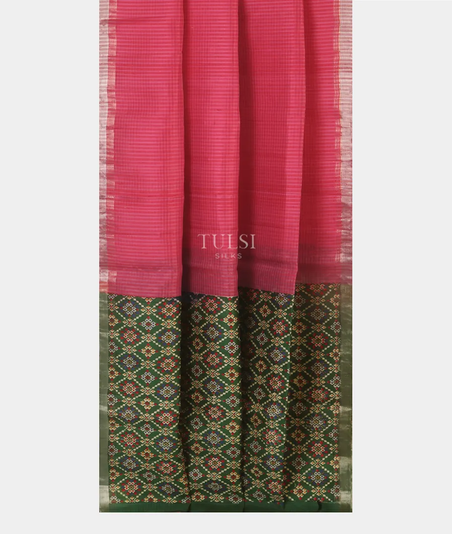 Pink Woven Raw Silk Saree T5393612