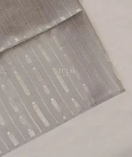 Grey Woven Raw Silk Saree T5395431