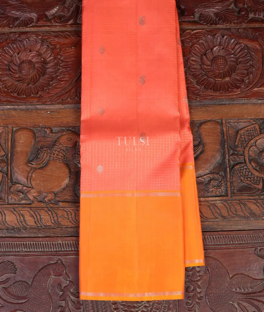 Peach Kanjivaram Silk Saree T508390-image